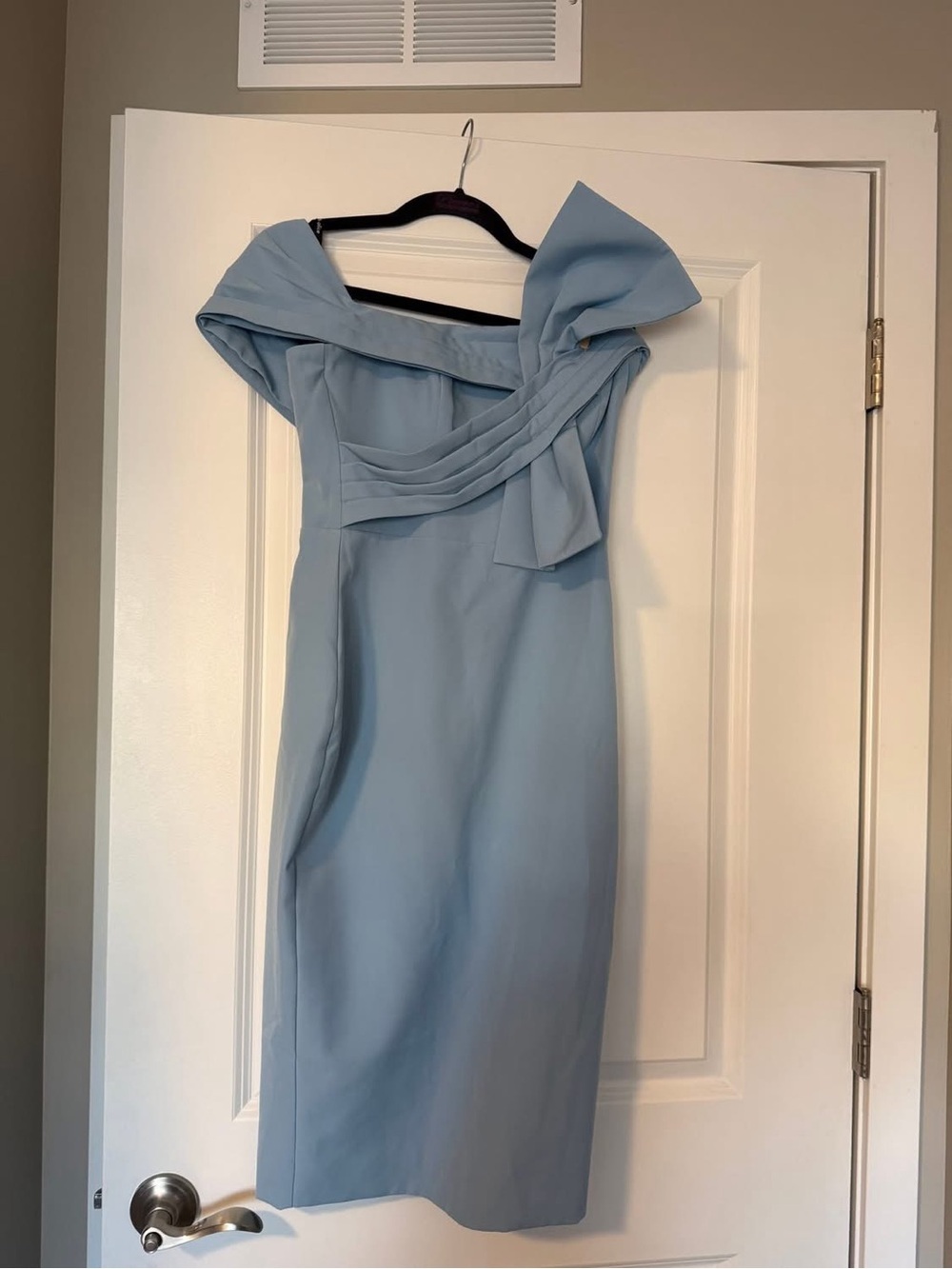 Lavish Alice Royalty Powder Blue One-Shoulder Sheath Dress
